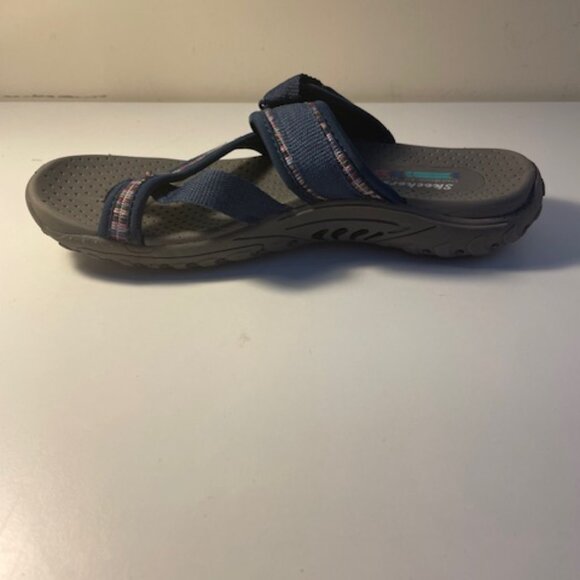 Skechers Womens Reggae Mad Swag Toe Thong Woven Sandal Size 6 New - Picture 3 of 4